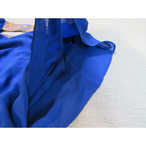 Blue Rose Dress Womens Size Small Blue Aztec Southwestern Sleeveless Blouson - Picture 5 of 13